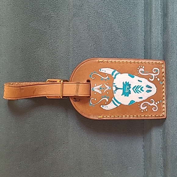 Louis Vuitton luggage tag Handpainted and sealed - Picture 5 of 6
